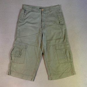 George Mens Khaki and Green Shorts